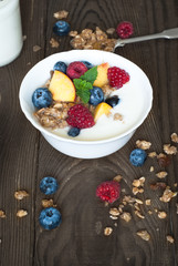 Yogurt with Granola  and fresh berries