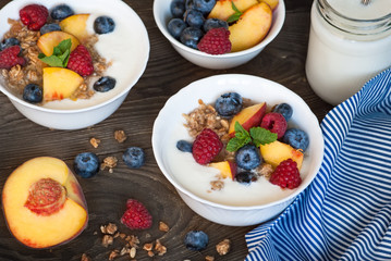 Yogurt with Granola  and fresh berries