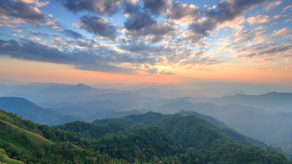Obraz premium Summit of Tulay Hill, Tak province, Thailand