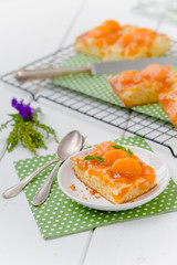 Mandarinen Kuchen mit Aprikosenmarmelade