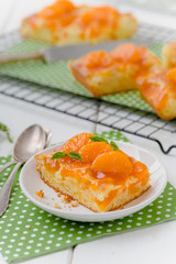 Mandarinen Kuchen mit Aprikosenmarmelade