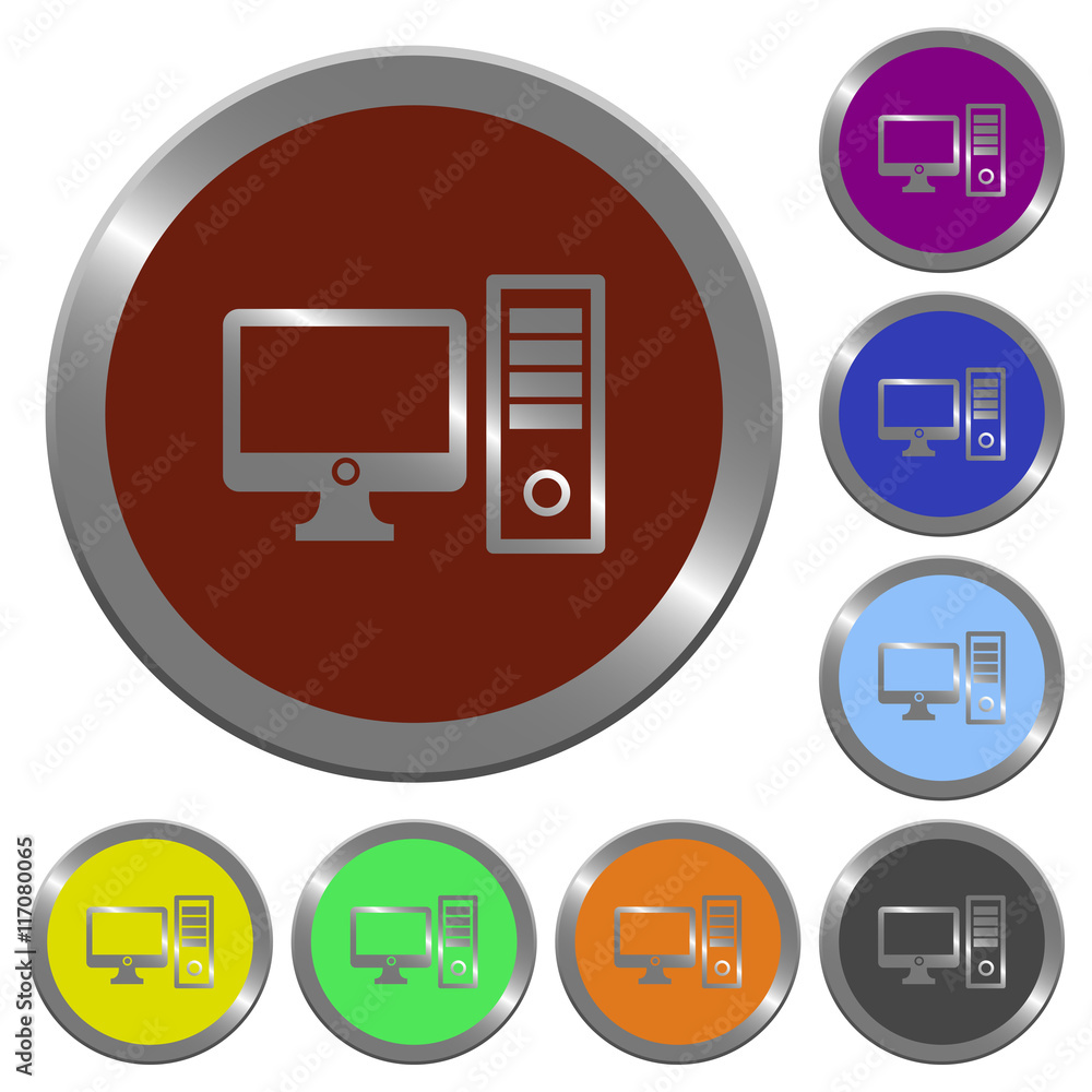 Poster color desktop computer buttons