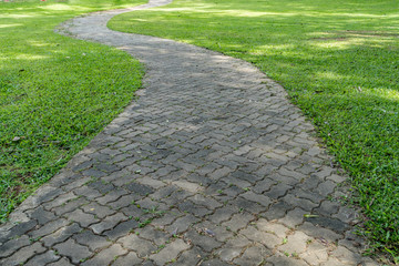 Fototapeta premium Concrete Pathway in garden