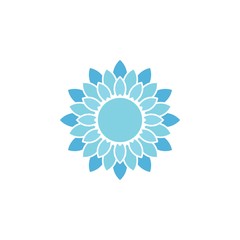Blue Flower Logo Template