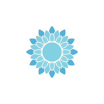 Blue Flower Logo Template
