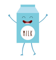 milk container character cute icon