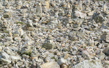 stone piles at Pointe de Pen-Hir