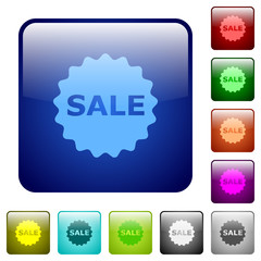 Color sale badge square buttons