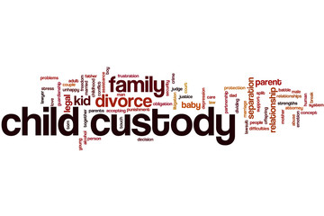 Child custody word cloud concept
