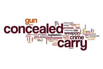 Concealed carry word cloud concept