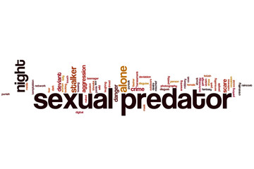 Sexual predator word cloud concept