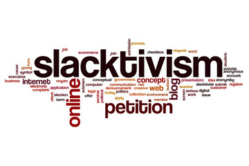 Slacktivism word cloud concept