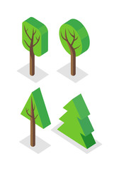 Green Tree Set Icons