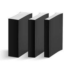 Set of blank vertical books cover template