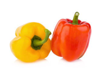 fresh pepper vegetables isolated on white background