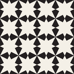 Vector Seamless Black White Geometric Pattern