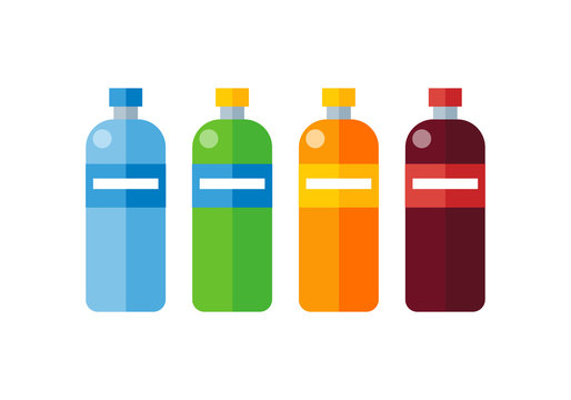 Different Colored Plastic Bottles