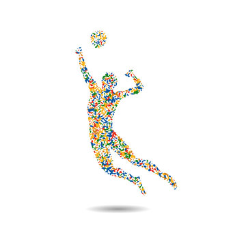 Volleyball icon, Rio icon, vector illustration.