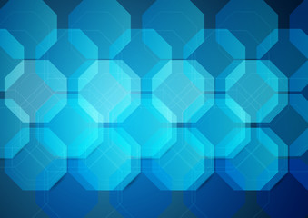 Abstract Hexagons Technology Background. Geometric concept Desig