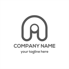 Obraz premium Letter A Typography Logo Vector