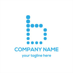 Letter B Typography Logo vector