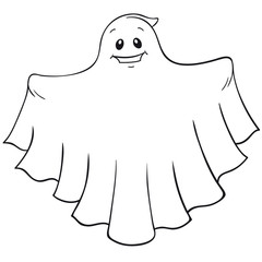 friendly ghost outlines