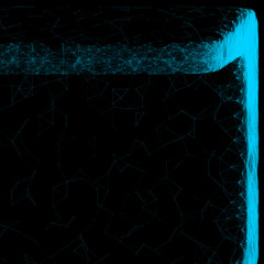 Abstract triangle on black background