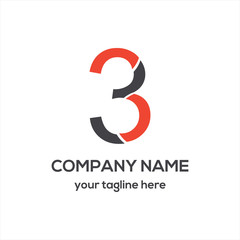 Number 3 Logo Vector
