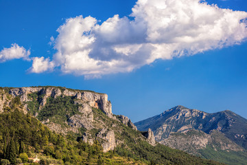 Fototapeta na wymiar Amazing View Of The Gorges Du Verdon Canyon in Provence, France. Provence-Alpes-Cote d'Azur.