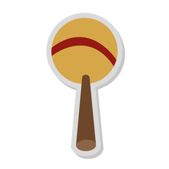 flat design single maraca icon vector illustration