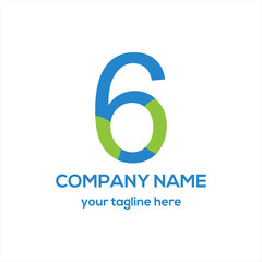 Number 6 Logo Vector