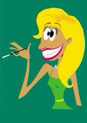 the lady with the cigarette