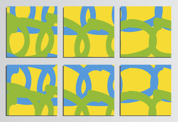 Placards or Posters. Summer olympic games. Colors of Brazil. Cor