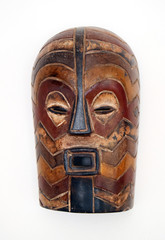 Wooden carved African face mask