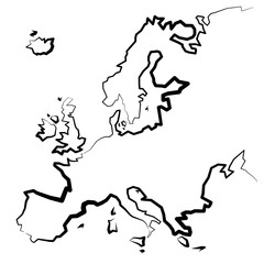 Fototapeta premium Mapa Europy