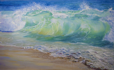 Beautiful, blue, tropical sea and beach.