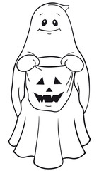Trick or Treat Ghost Outlines