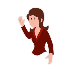 Female avatar concept represented by woman icon. Isolated and flat illustration