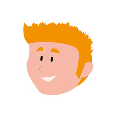 Male avatar concept represented by man head icon. Isolated and flat illustration