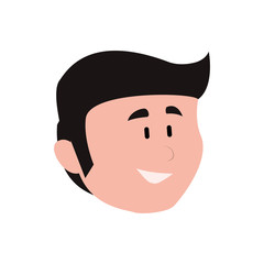 Male avatar concept represented by man head icon. Isolated and flat illustration
