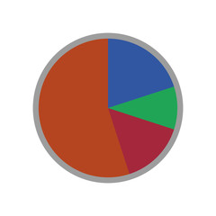 Fototapeta premium Infographic concept represented by data cake icon. Isolated and flat illustration