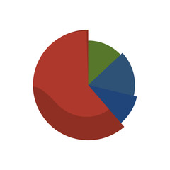 Obraz premium Infographic concept represented by data cake icon. Isolated and flat illustration