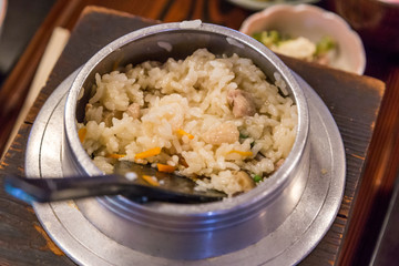 traditional japanese dish - Takikomi Gohan.