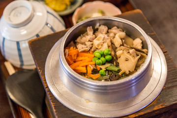 traditional japanese dish - Takikomi Gohan.