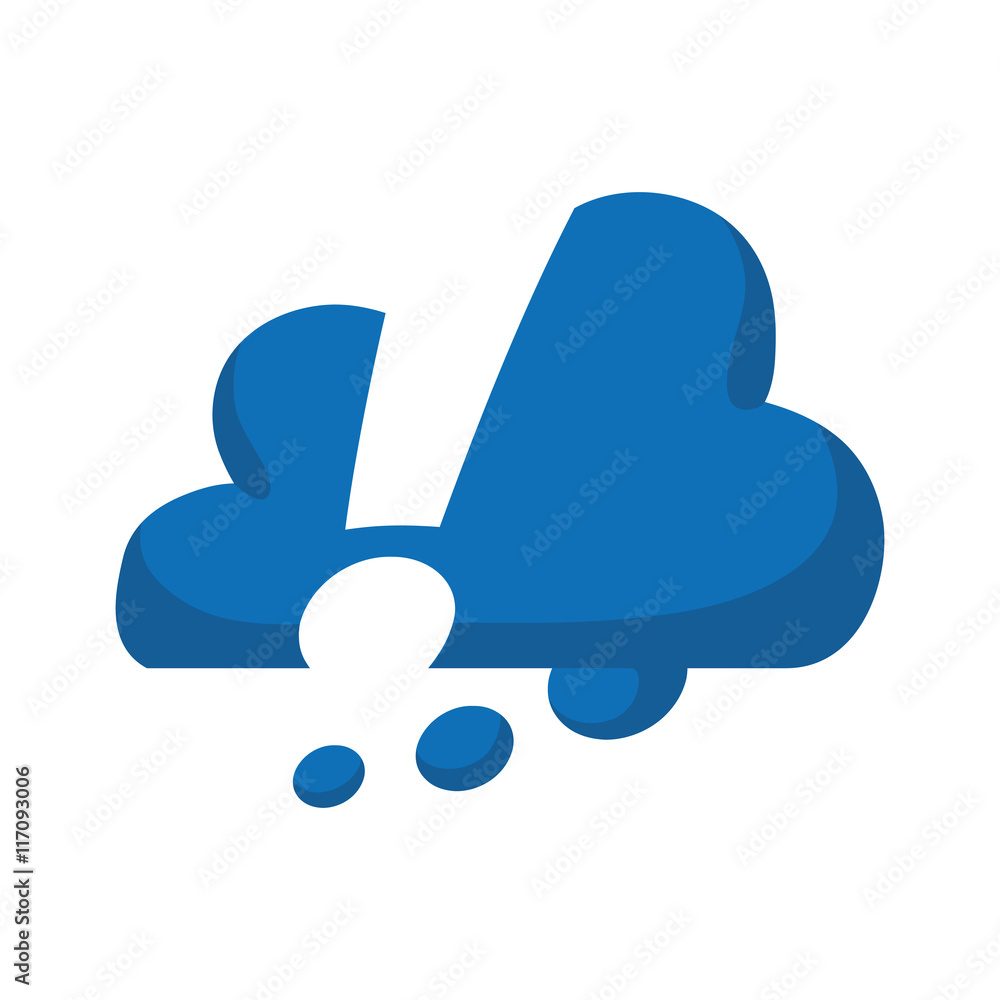 Poster warning and message concept represented by exclamation mark inside bubble icon. isolated and flat il