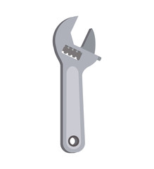 Tool, repair and construction concept represented by wrench icon. Isolated and flat illustration