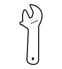 Tool, repair and construction concept represented by wrench icon. Isolated and flat illustration