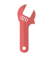 Tool, repair and construction concept represented by wrench icon. Isolated and flat illustration