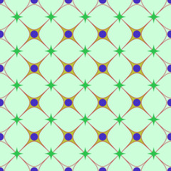 Fototapeta premium Circle and rhombus seamless pattern