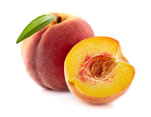 Peach with slice